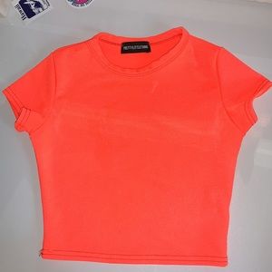 Pretty little thing orange crop top